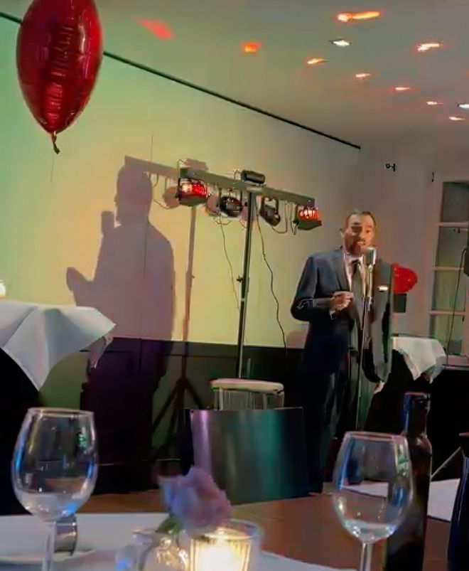 Joe Ballad performing at Cantinaccia, Heidelberg